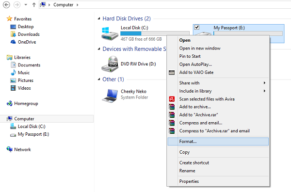 formatting external hard drive for mac